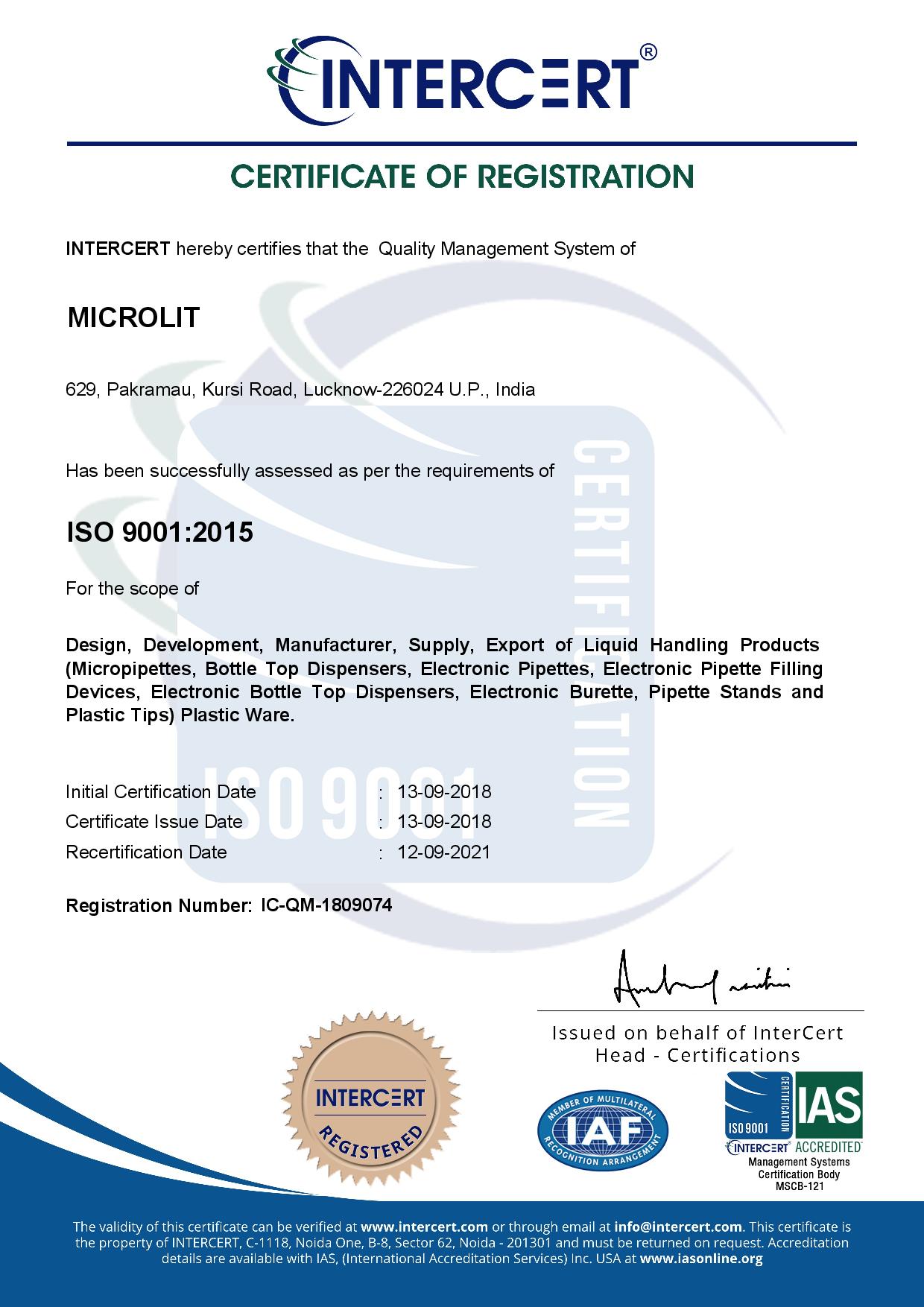 Certification