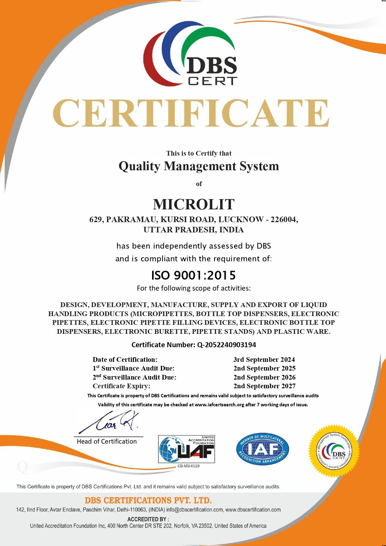Certification