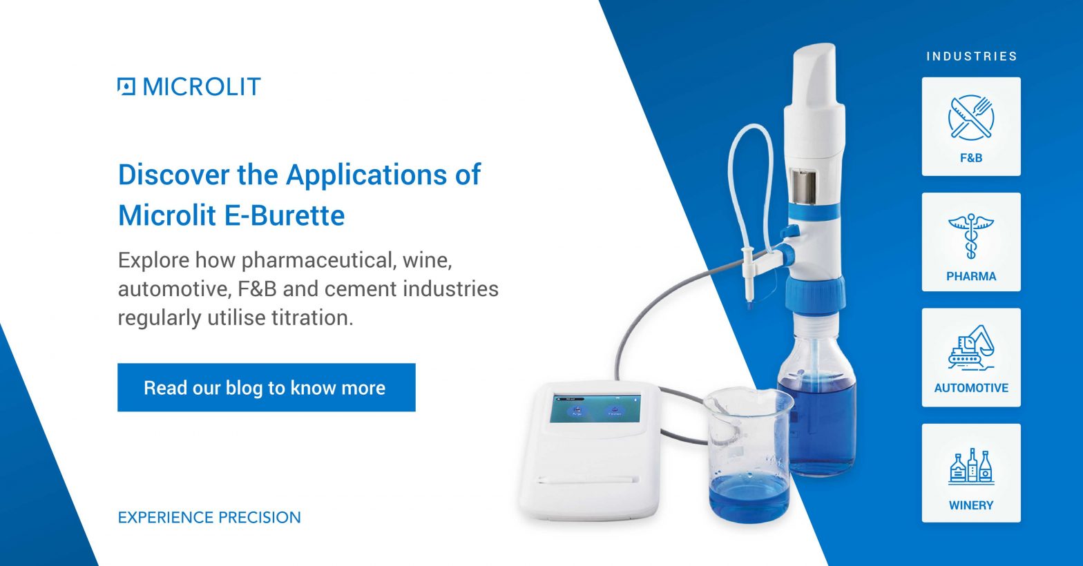 Microlit E-burette applications - banner