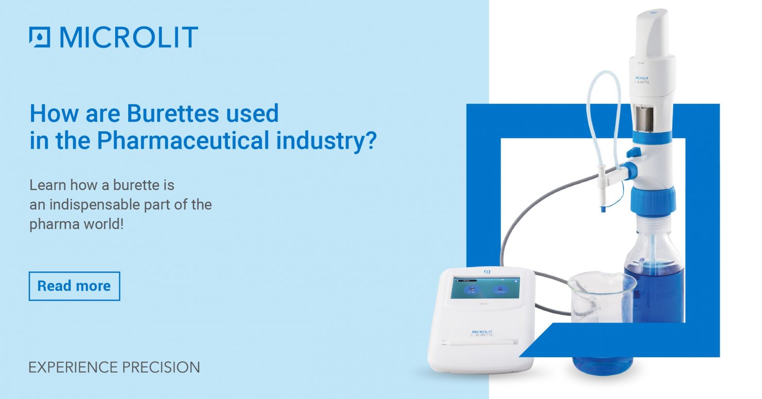 What are the use of Burettes in Pharmaceutical industries