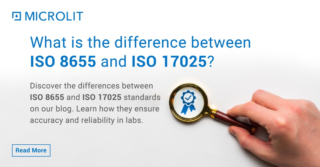 what are the differences between ISO 8655 and ISO 17025